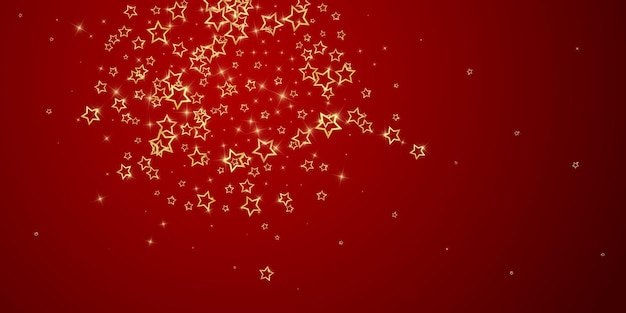 Estrellas centelleantes esparcidas volando al azar