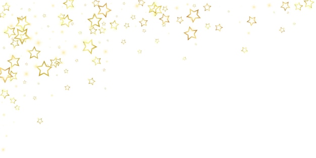 Estrellas centelleantes esparcidas volando al azar