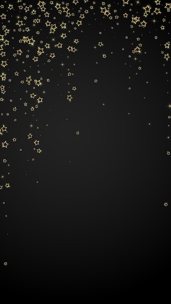 Estrellas centelleantes esparcidas volando al azar