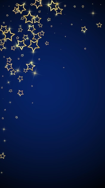 Estrellas centelleantes esparcidas volando al azar