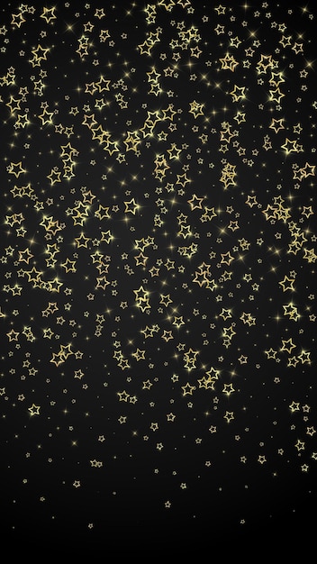 Estrellas centelleantes esparcidas volando al azar