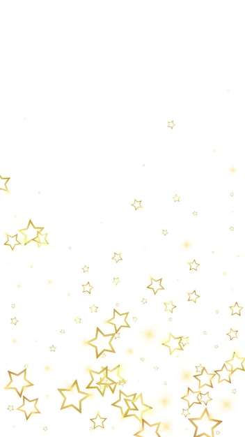 Estrellas centelleantes esparcidas volando al azar