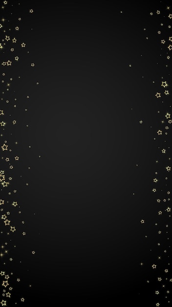 Estrellas centelleantes esparcidas volando al azar