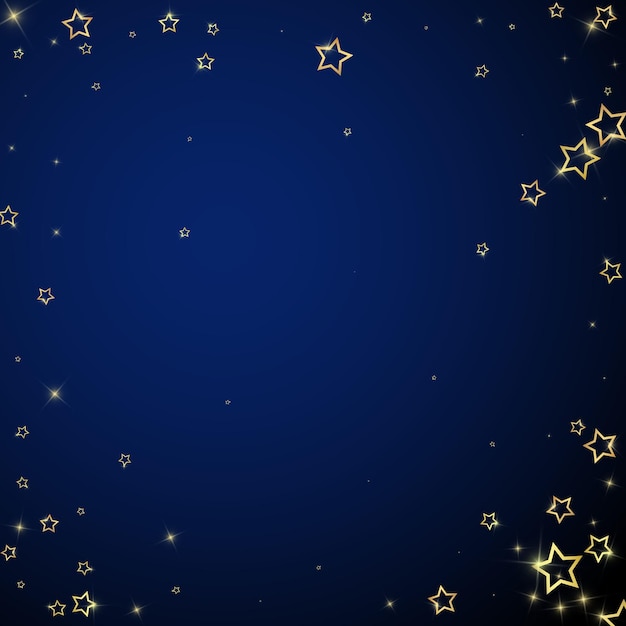 Estrellas centelleantes esparcidas volando al azar