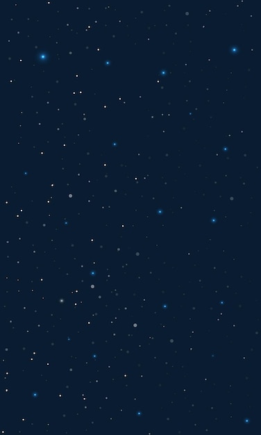 Vector estrellas en un cielo nocturno oscuro