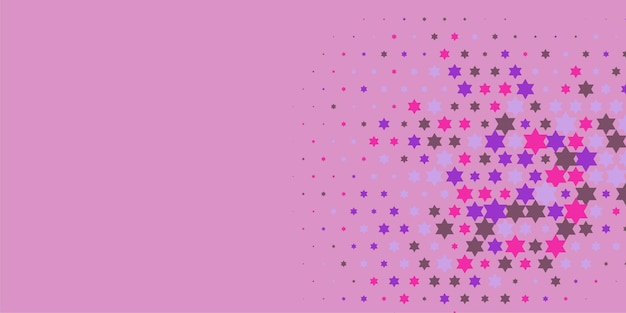 Estrellas de colores Abstracto Ilustración de fondo hermoso banner con espacio de copia
