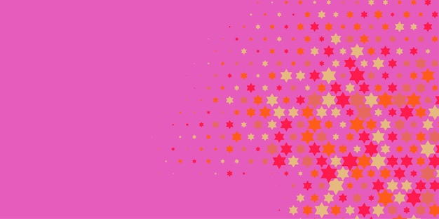 Estrellas de colores Abstracto Ilustración de fondo hermoso banner con espacio de copia