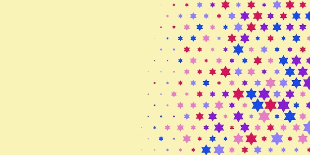 Estrellas de colores Abstracto Ilustración de fondo hermoso banner con espacio de copia