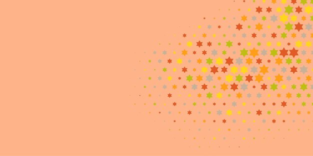 Estrellas de colores Abstracto Ilustración de fondo hermoso banner con espacio de copia