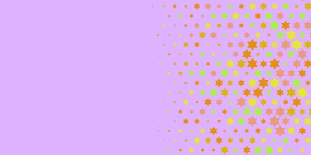 Estrellas de colores Abstracto Ilustración de fondo hermoso banner con espacio de copia