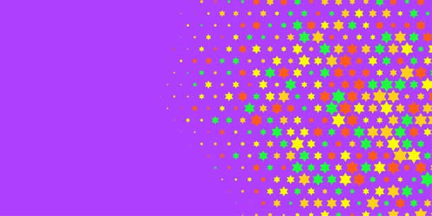 Estrellas de colores Abstracto Ilustración de fondo hermoso banner con espacio de copia