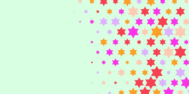 Estrellas de colores Abstracto Ilustración de fondo hermoso banner con espacio de copia