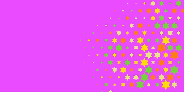 Estrellas de colores Abstracto Ilustración de fondo hermoso banner con espacio de copia