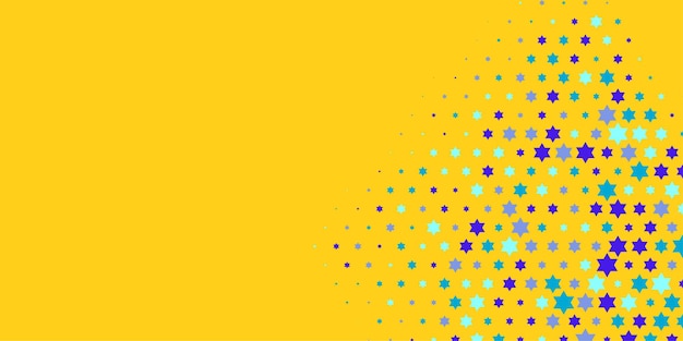 Estrellas de colores Abstracto Ilustración de fondo hermoso banner con espacio de copia