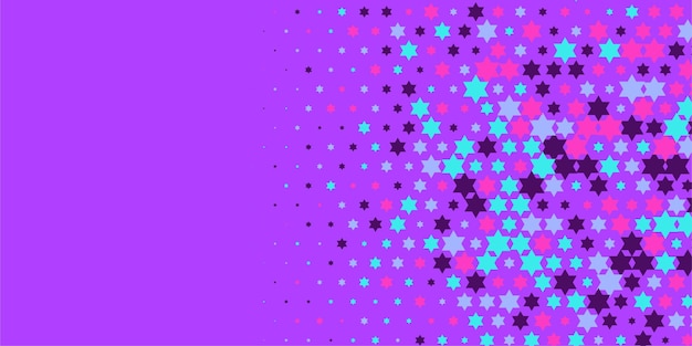 Estrellas de colores Abstracto Ilustración de fondo hermoso banner con espacio de copia