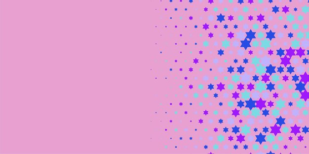 Estrellas de colores Abstracto Ilustración de fondo hermoso banner con espacio de copia