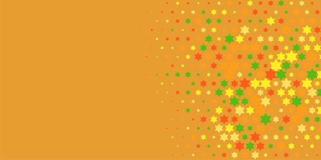 Estrellas de colores Abstracto Ilustración de fondo hermoso banner con espacio de copia