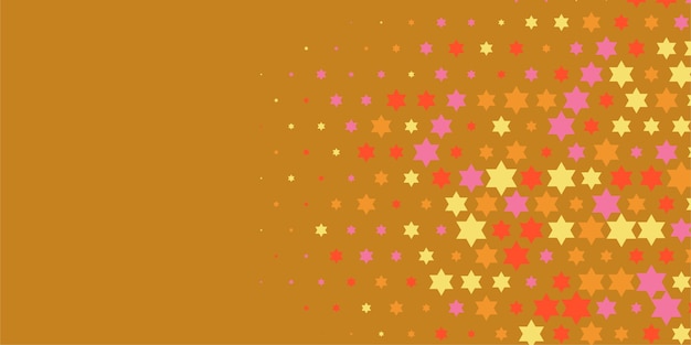 Estrellas de colores Abstracto Ilustración de fondo hermoso banner con espacio de copia