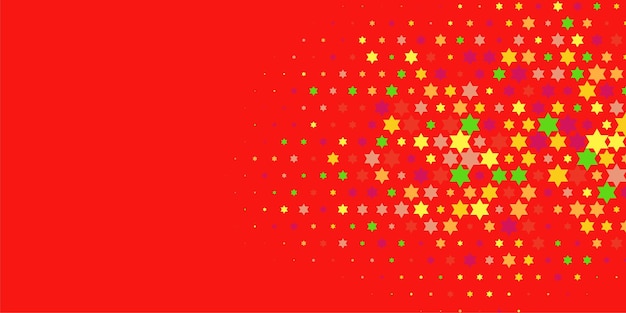 Estrellas de colores Abstracto Ilustración de fondo hermoso banner con espacio de copia