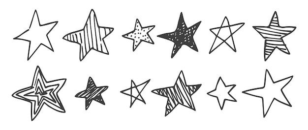 Estrellas dibujadas a mano