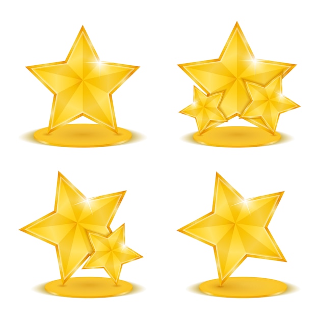 Estrellas doradas, ilustración vectorial eps10
