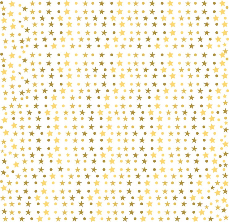 Vector estrellas doradas y puntos de fondo de patrón sin costuras