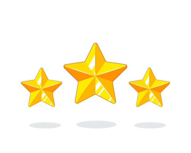 Estrellas doradas set Logo. Dibujado a mano
