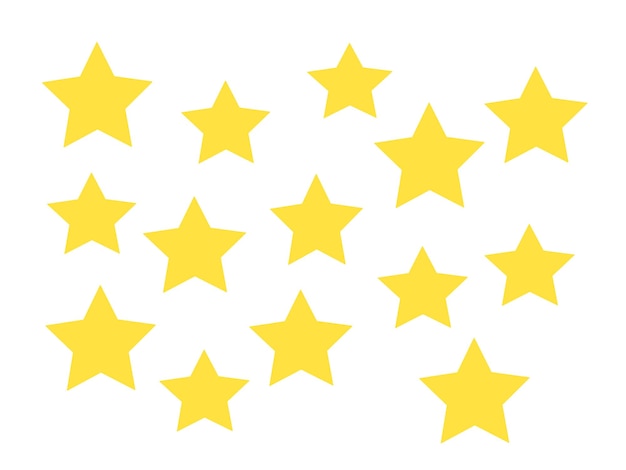 estrellas con estrellas amarillas sobre un fondo blanco