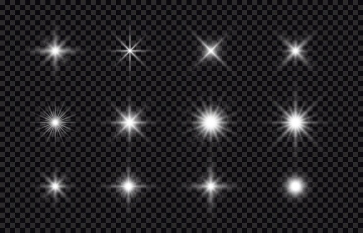 Vector las estrellas en el fondo negro