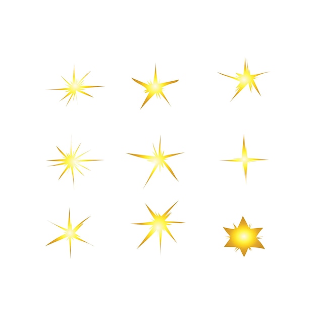 las estrellas en forma de estrella están en un fondo blanco