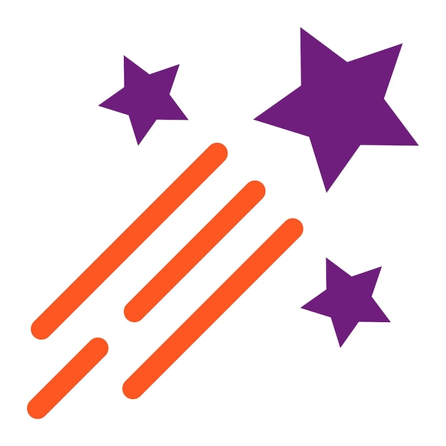 Estrellas fugazas Ilustración del diseño del icono vectorial
