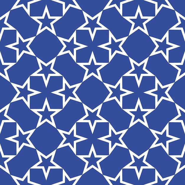 Estrellas geométricas abstractas Formas psicodélicas complejas Monocromo Vector islámico Patrón sin costuras Tendencia