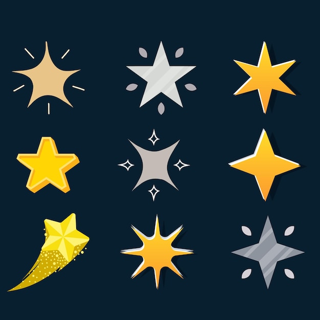 Estrellas gradientes con patrón sin costuras