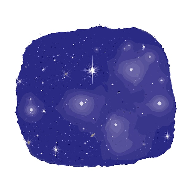 Las estrellas en la ilustración vectorial del cielo