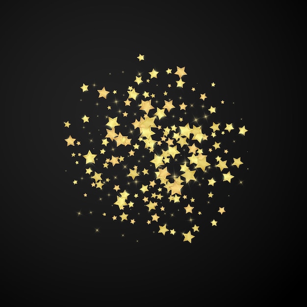 Estrellas mágicas superpuestas por vectores Estrellas doradas dispersas