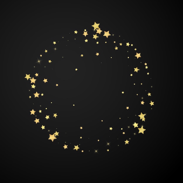 Estrellas mágicas superpuestas por vectores Estrellas doradas dispersas