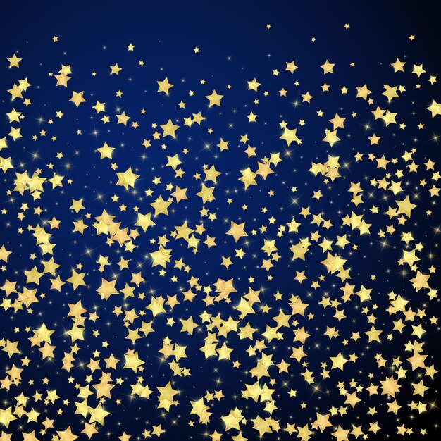 Estrellas mágicas superpuestas por vectores Estrellas doradas dispersas