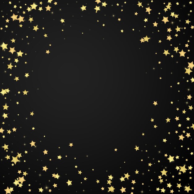 Estrellas mágicas superpuestas por vectores Estrellas doradas dispersas