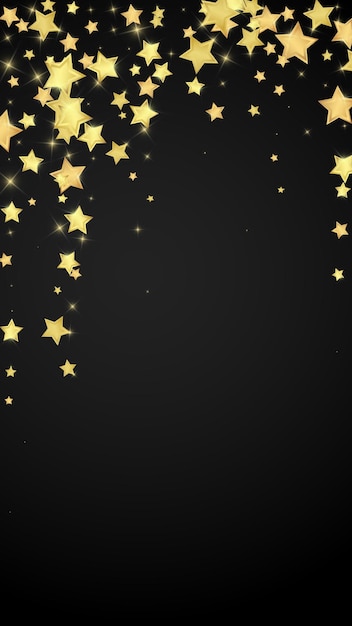 Estrellas mágicas superpuestas por vectores Estrellas doradas dispersas