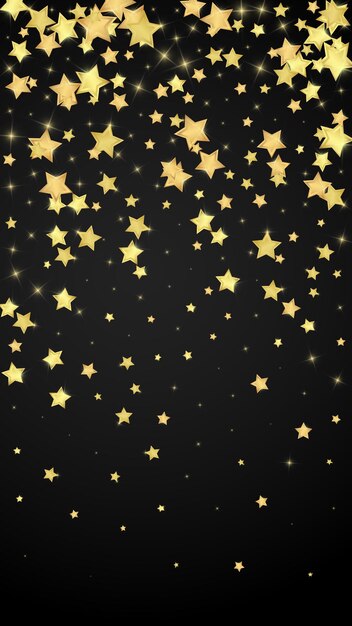Estrellas mágicas superpuestas por vectores Estrellas doradas dispersas