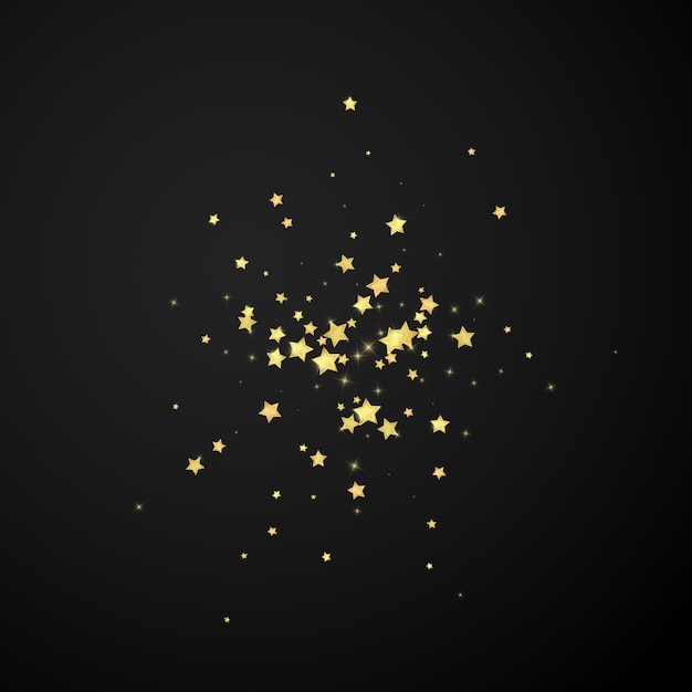 Estrellas mágicas superpuestas por vectores Estrellas doradas dispersas