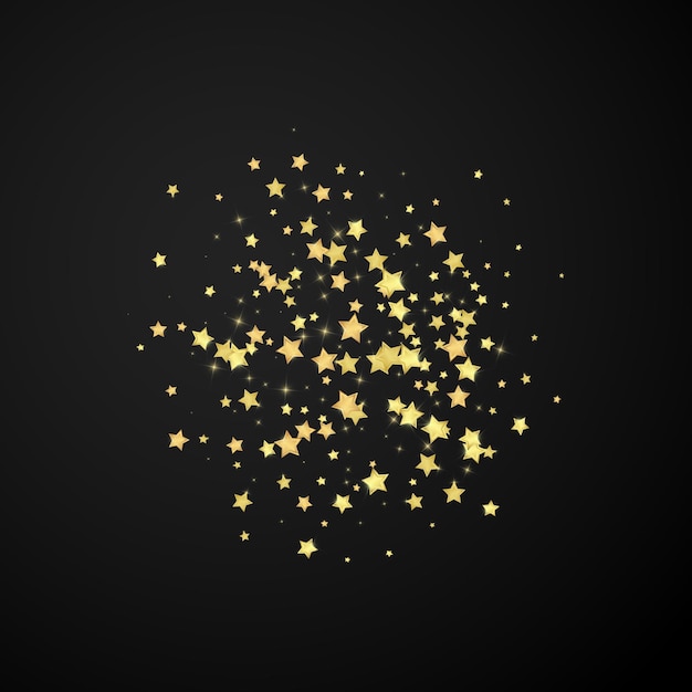 Estrellas mágicas superpuestas por vectores Estrellas doradas dispersas