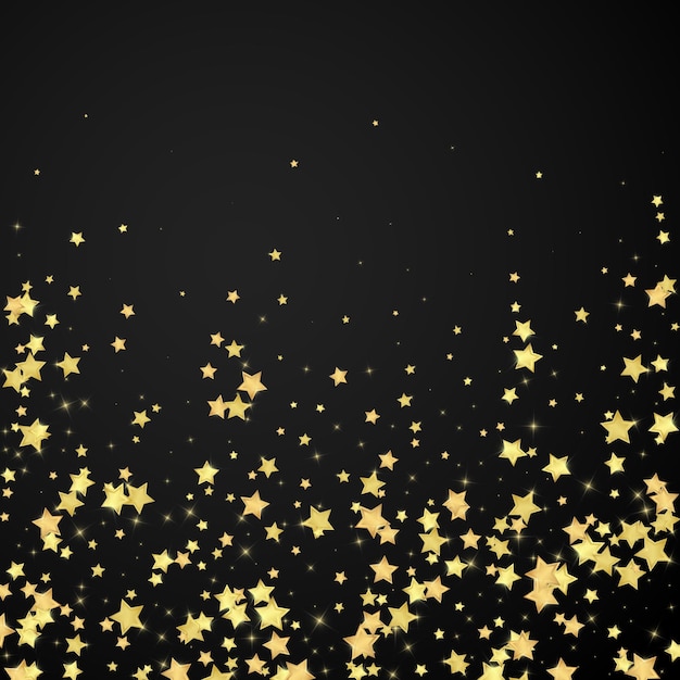 Estrellas mágicas superpuestas por vectores Estrellas doradas dispersas