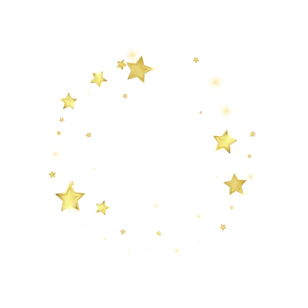 Estrellas mágicas superpuestas por vectores Estrellas doradas dispersas