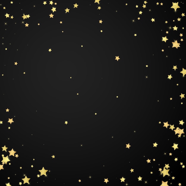 Estrellas mágicas superpuestas por vectores Estrellas doradas dispersas