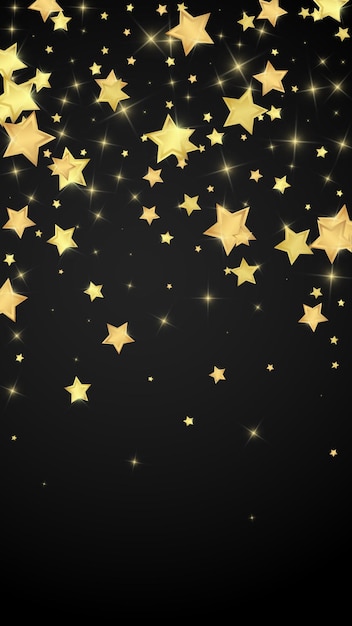Estrellas mágicas superpuestas por vectores Estrellas doradas dispersas
