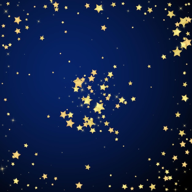 Estrellas mágicas superpuestas por vectores Estrellas doradas dispersas