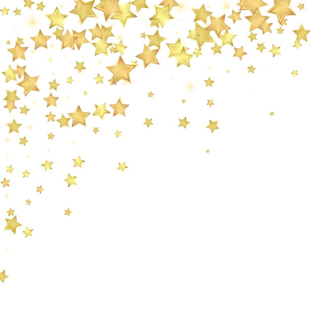 Estrellas mágicas superpuestas por vectores Estrellas doradas dispersas