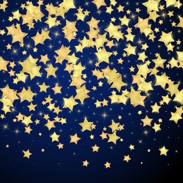 Estrellas mágicas superpuestas por vectores Estrellas doradas dispersas
