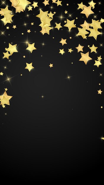 Estrellas mágicas superpuestas por vectores Estrellas doradas dispersas